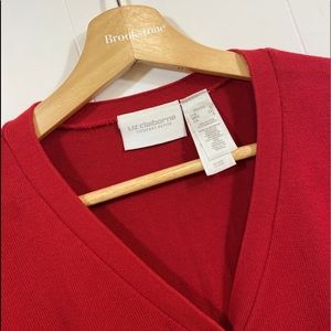 Liz Claiborne Cardigan Red Size:S